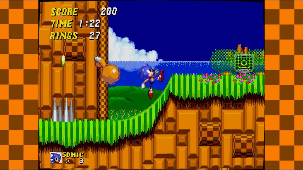 Une capture du jeu « Sonic »